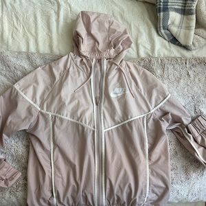 Nike light pink wind breaker